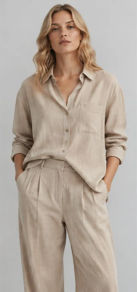 Conjunto de Linho Natural